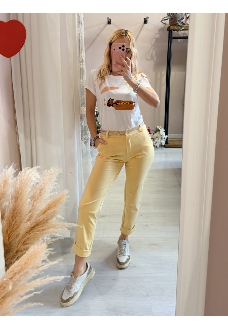 Pantaloni a sigaretta gialli