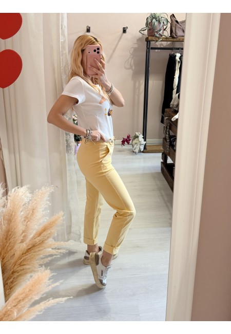 Pantaloni a sigaretta gialli