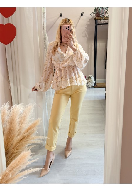 Pantaloni a sigaretta gialli