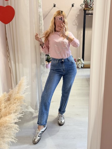 Jeans STRASS momfit morbidi 2