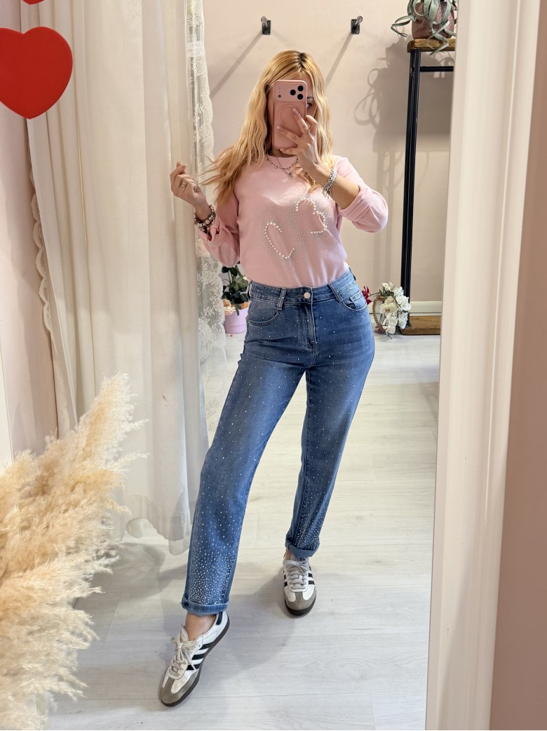 Jeans STRASS momfit morbidi