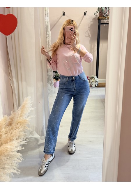 Jeans STRASS momfit morbidi