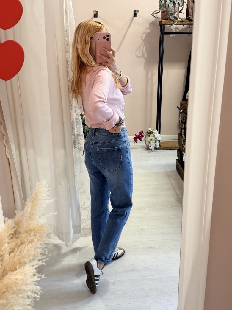 Jeans STRASS momfit morbidi