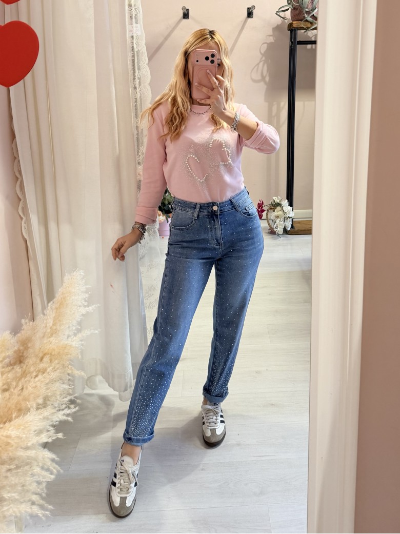 Jeans STRASS momfit morbidi