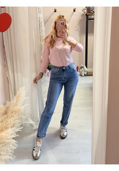 Jeans STRASS momfit morbidi