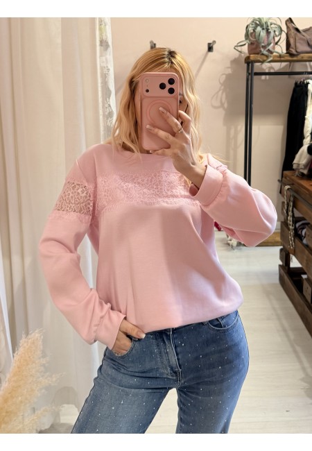 Felpa PIZZO rosa