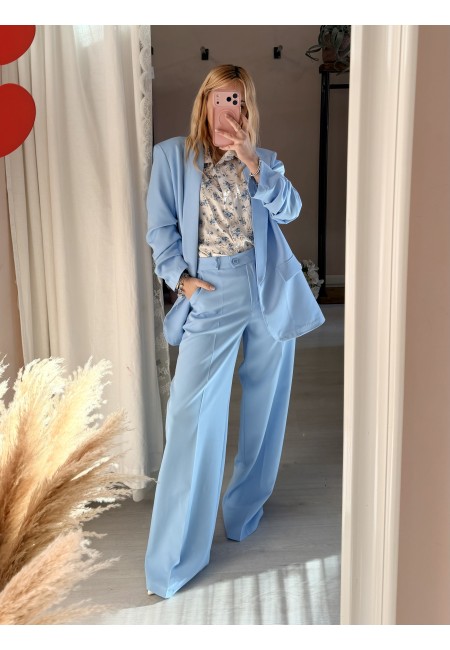 Pantaloni palazzo ELEGANCE azzurri