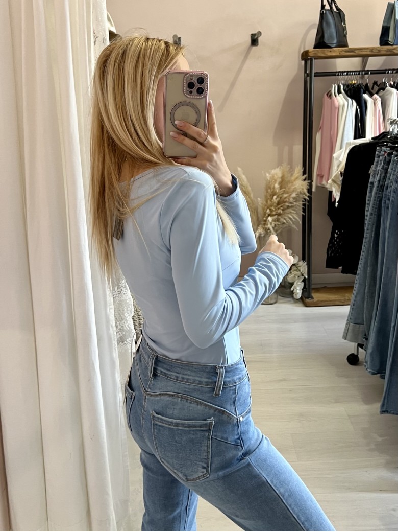 Body MIA scollato azzurro