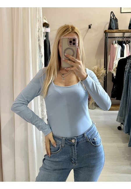 Body MIA scollato azzurro