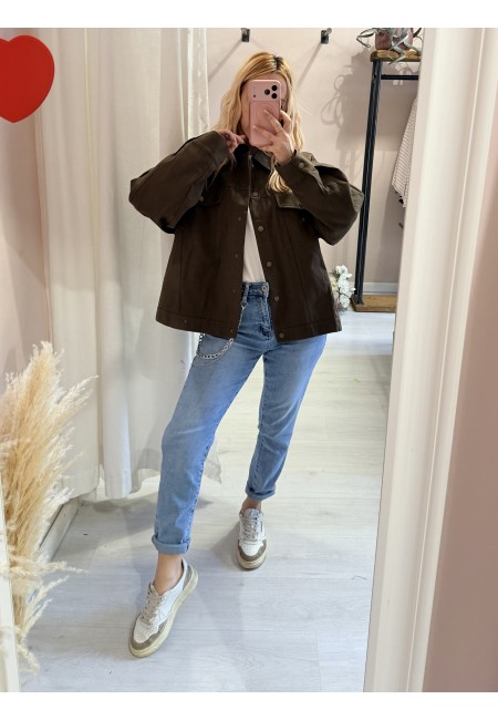 Giacca oversize militar chic