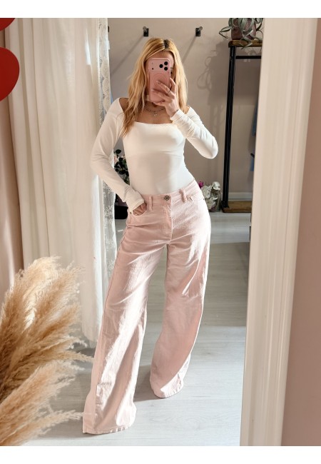 Body collarino scollato bianco