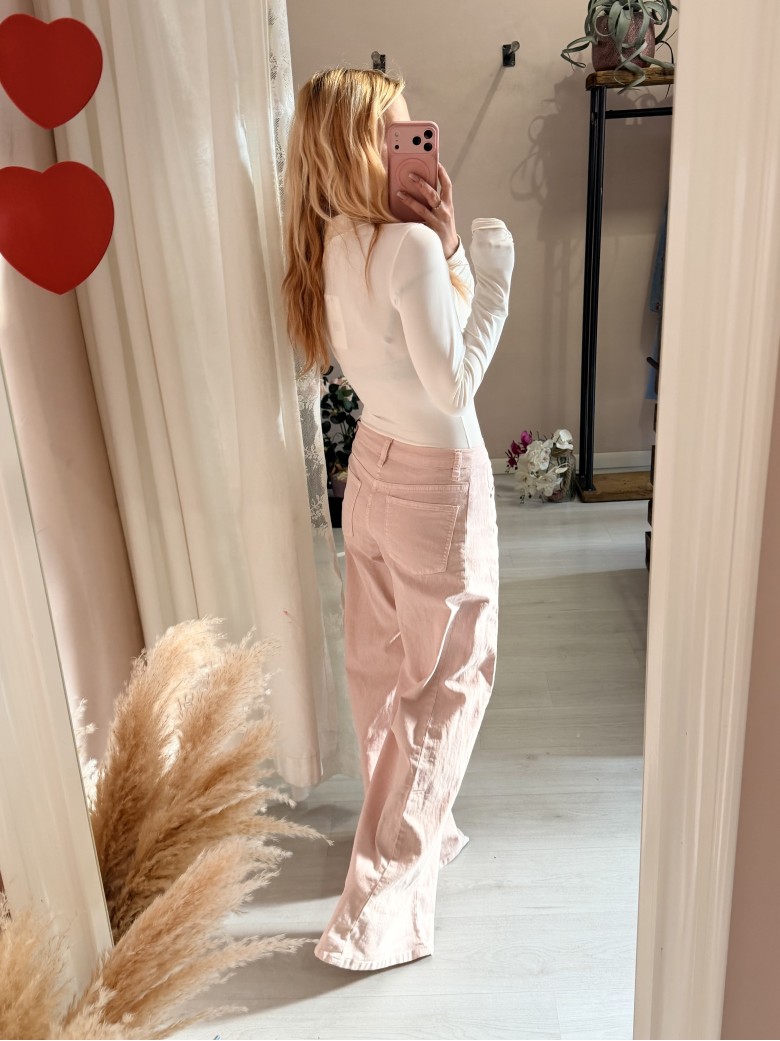 Body collarino scollato bianco