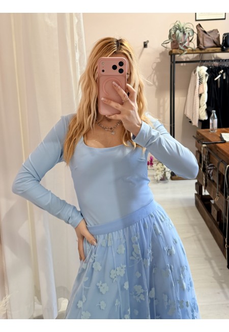 Body MIA scollato azzurro