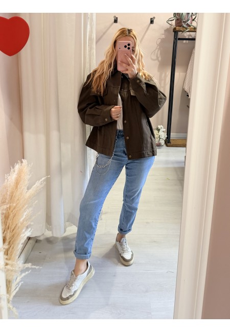 Giacca oversize militar chic