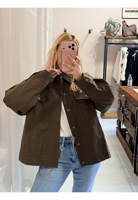 Giacca oversize militar chic