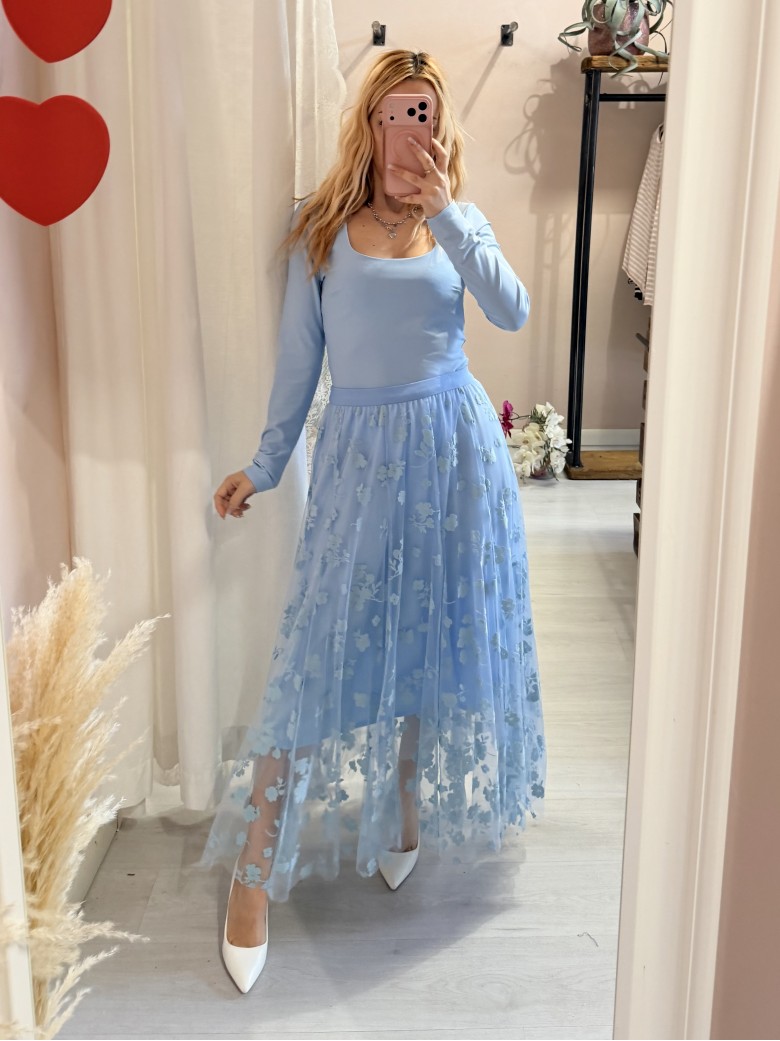 Body MIA scollato azzurro