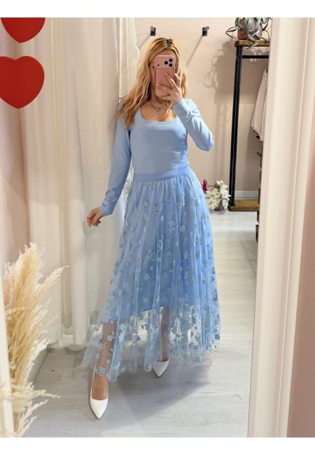 Body MIA scollato azzurro