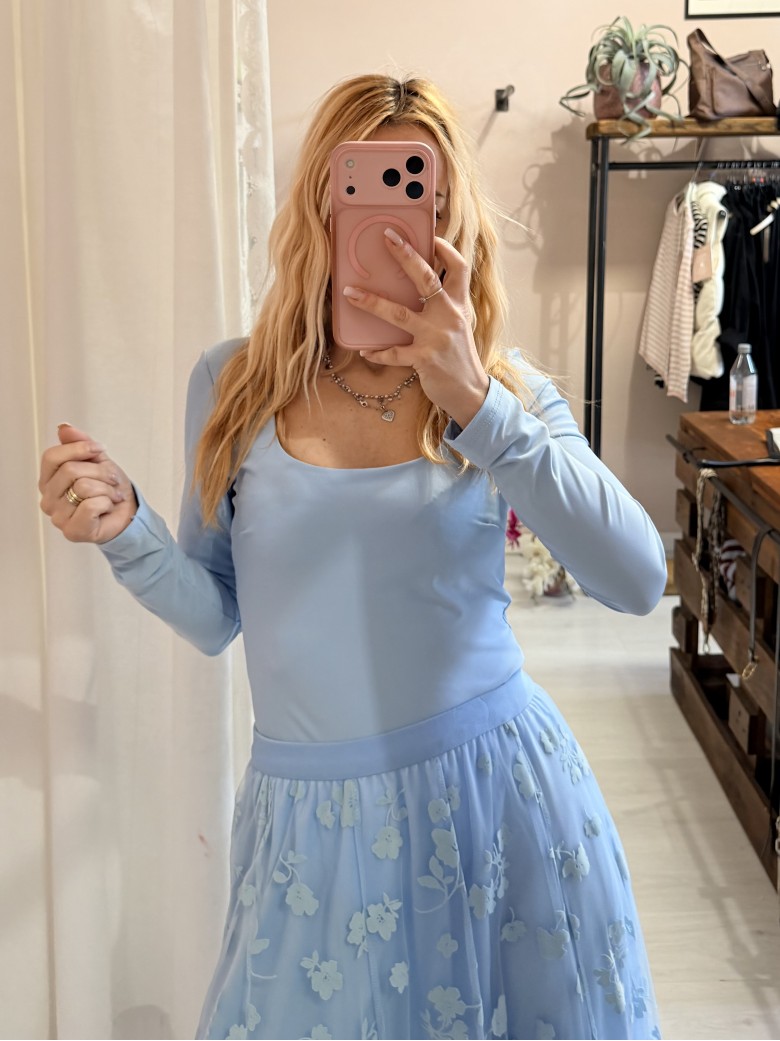Body MIA scollato azzurro