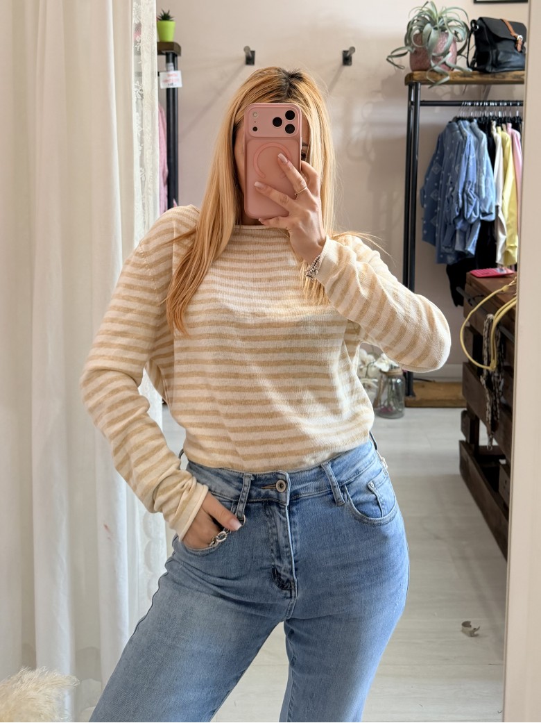 Maglia a righe gialla