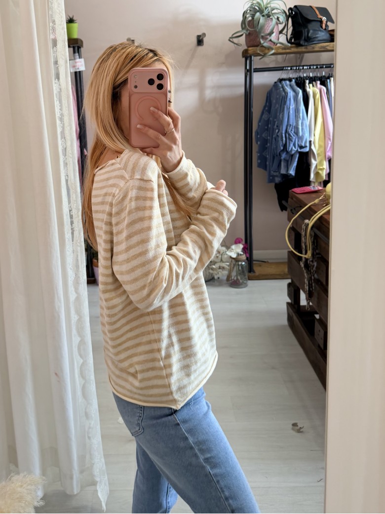 Maglia a righe gialla