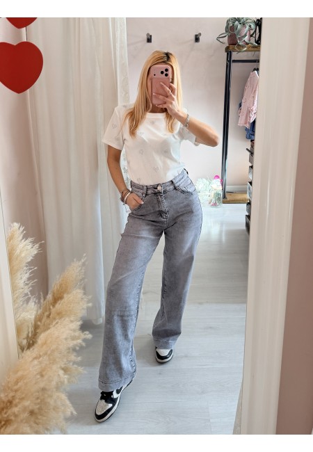 Jeans grigi LARGHI morbidi
