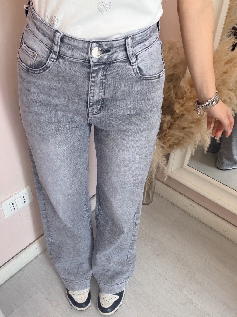 Jeans grigi LARGHI morbidi