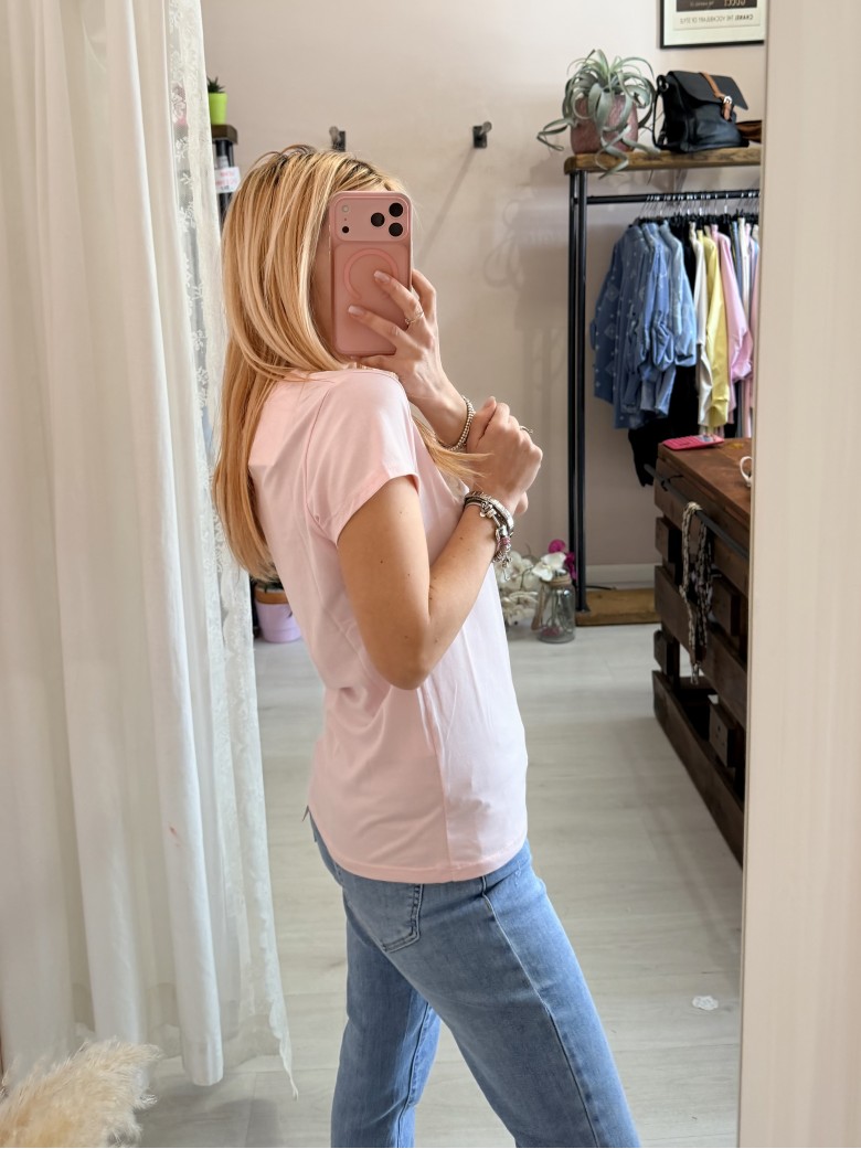 Maglia t shirt NO VABBè rosa