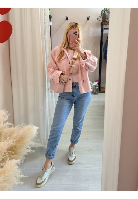 Borsetta rosa con taschina portatutto e tracolla