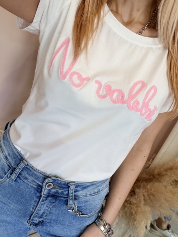 Maglia t shirt NO VABBè rosa 2