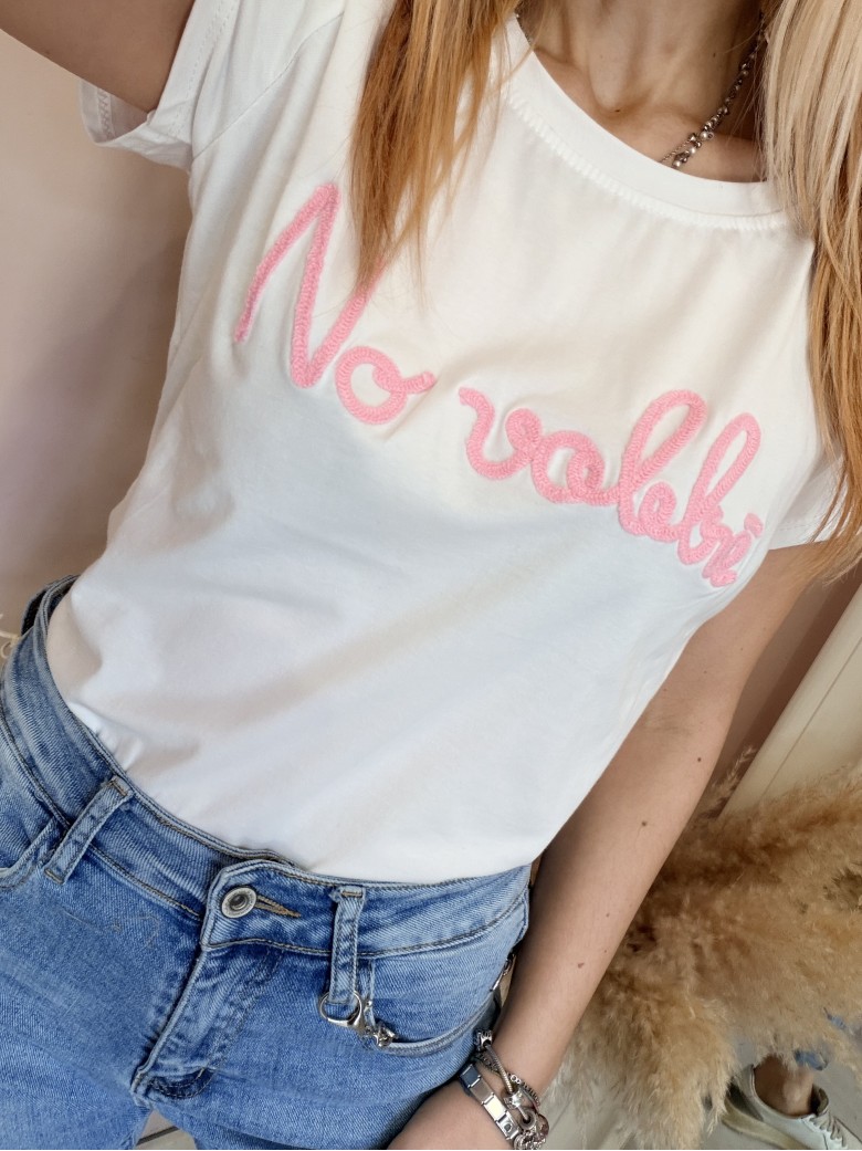 Maglia t shirt NO VABBè rosa