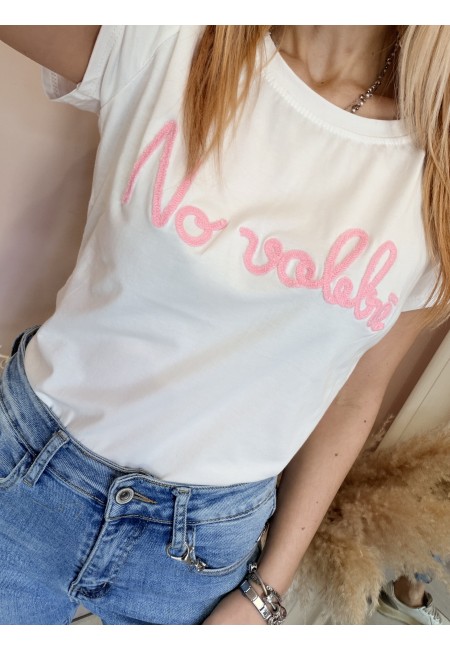 Maglia t shirt NO VABBè rosa