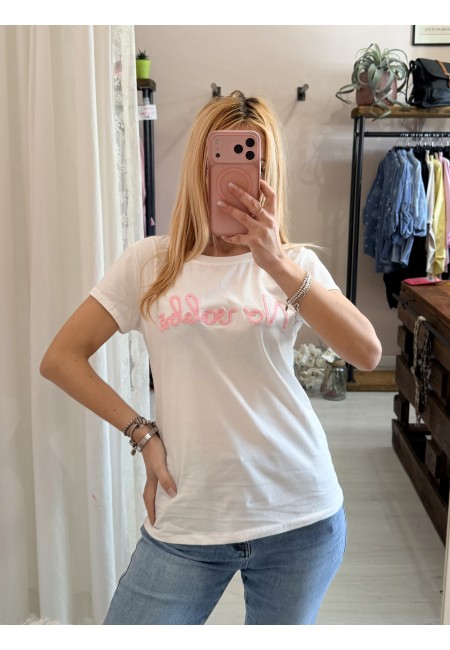 Maglia t shirt NO VABBè rosa