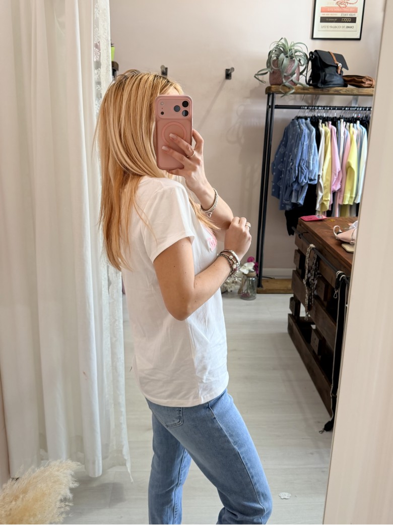 Maglia t shirt NO VABBè rosa