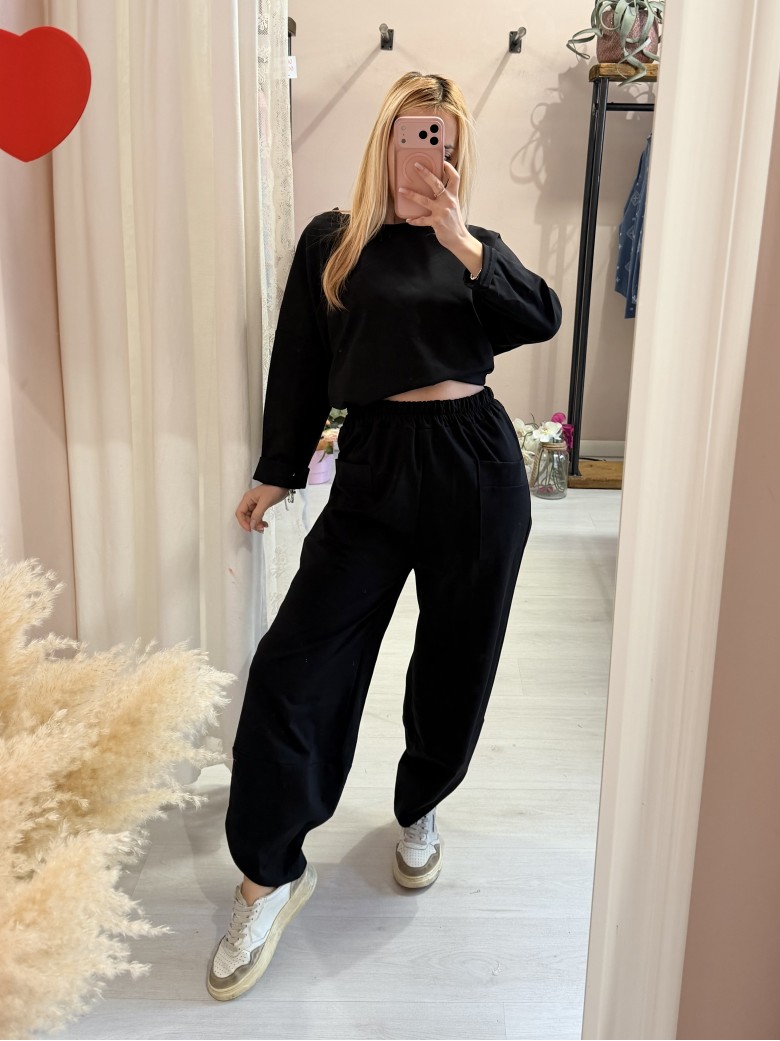 Felpa maglia MINIMAL nera