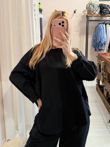 Felpa maglia MINIMAL nera