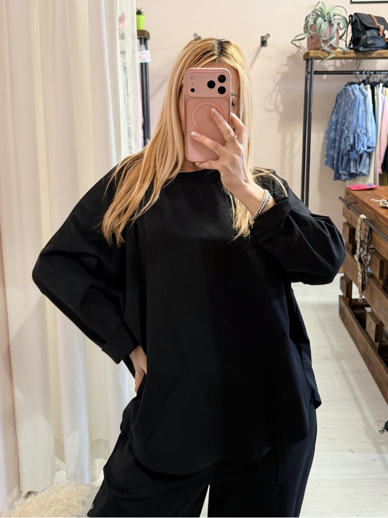 Felpa maglia MINIMAL nera