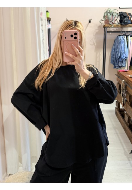 Felpa maglia MINIMAL nera