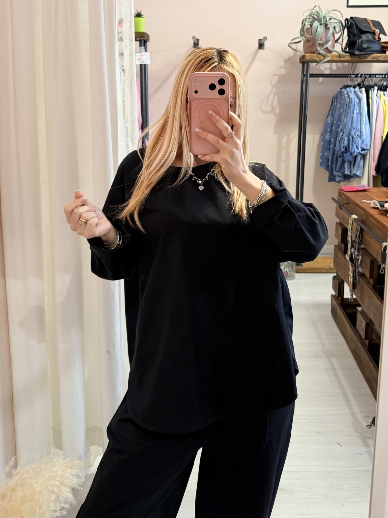 Felpa maglia MINIMAL nera