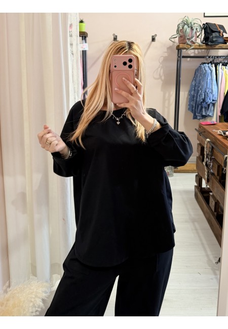 Felpa maglia MINIMAL nera