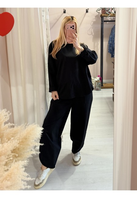 Felpa maglia MINIMAL nera