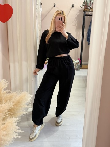 Pantaloni balloon MINIMAL neri 2