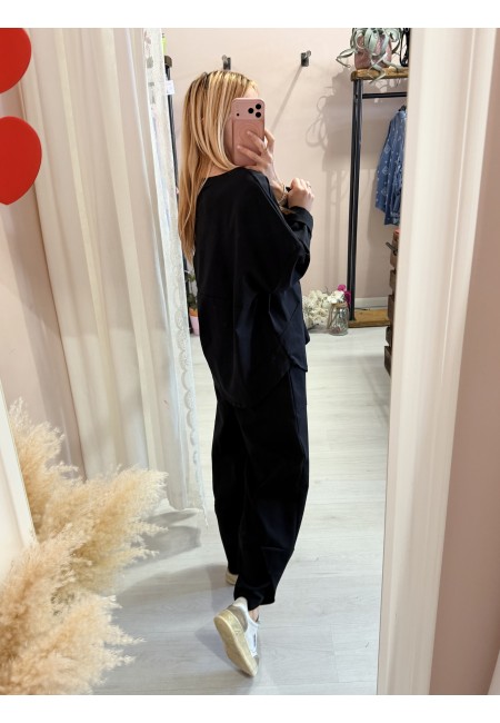 Felpa maglia MINIMAL nera