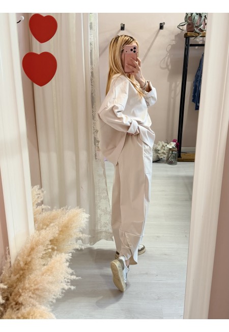 Felpa maglia MINIMAL beige