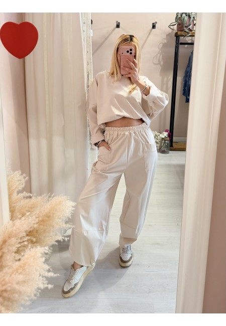 Pantaloni balloon MINIMAL beige