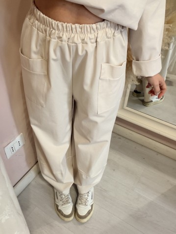 Pantaloni balloon MINIMAL beige