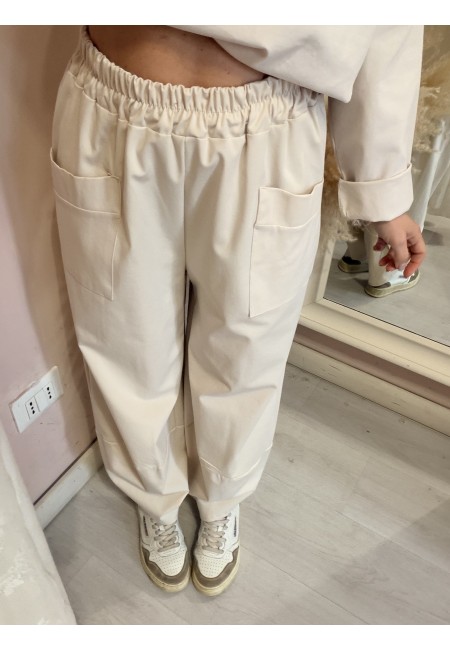 Pantaloni balloon MINIMAL beige