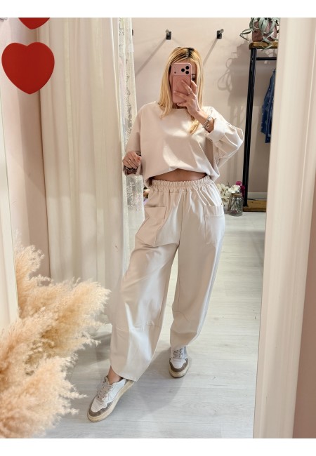 Pantaloni balloon MINIMAL beige