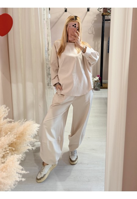 Pantaloni balloon MINIMAL beige