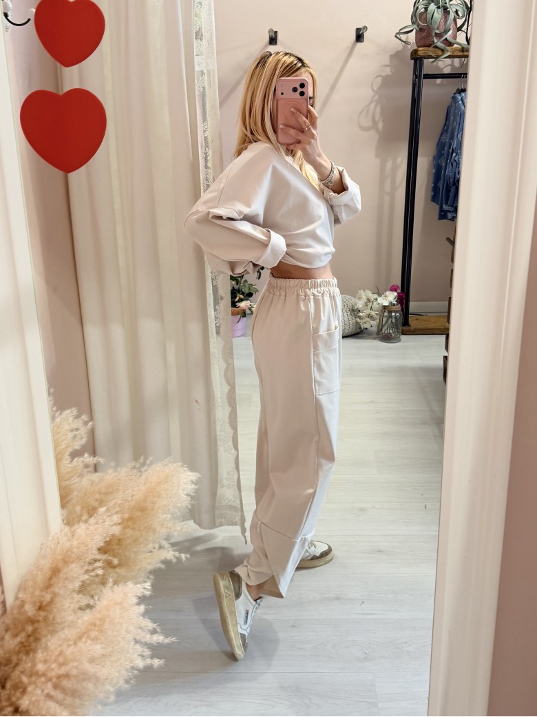 Pantaloni balloon MINIMAL beige