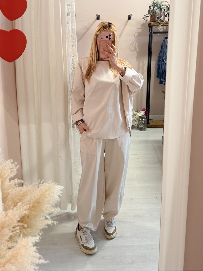 Pantaloni balloon MINIMAL beige